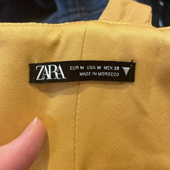 Zara Yellow Mustard Corset Size Medium - Picture 3 of 3